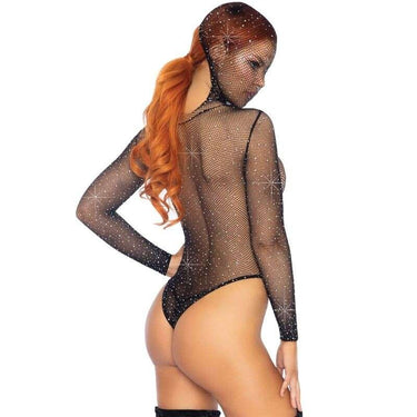 Body perizoma in rete con strass BDSM di Leg Avenue, sensualità oscura